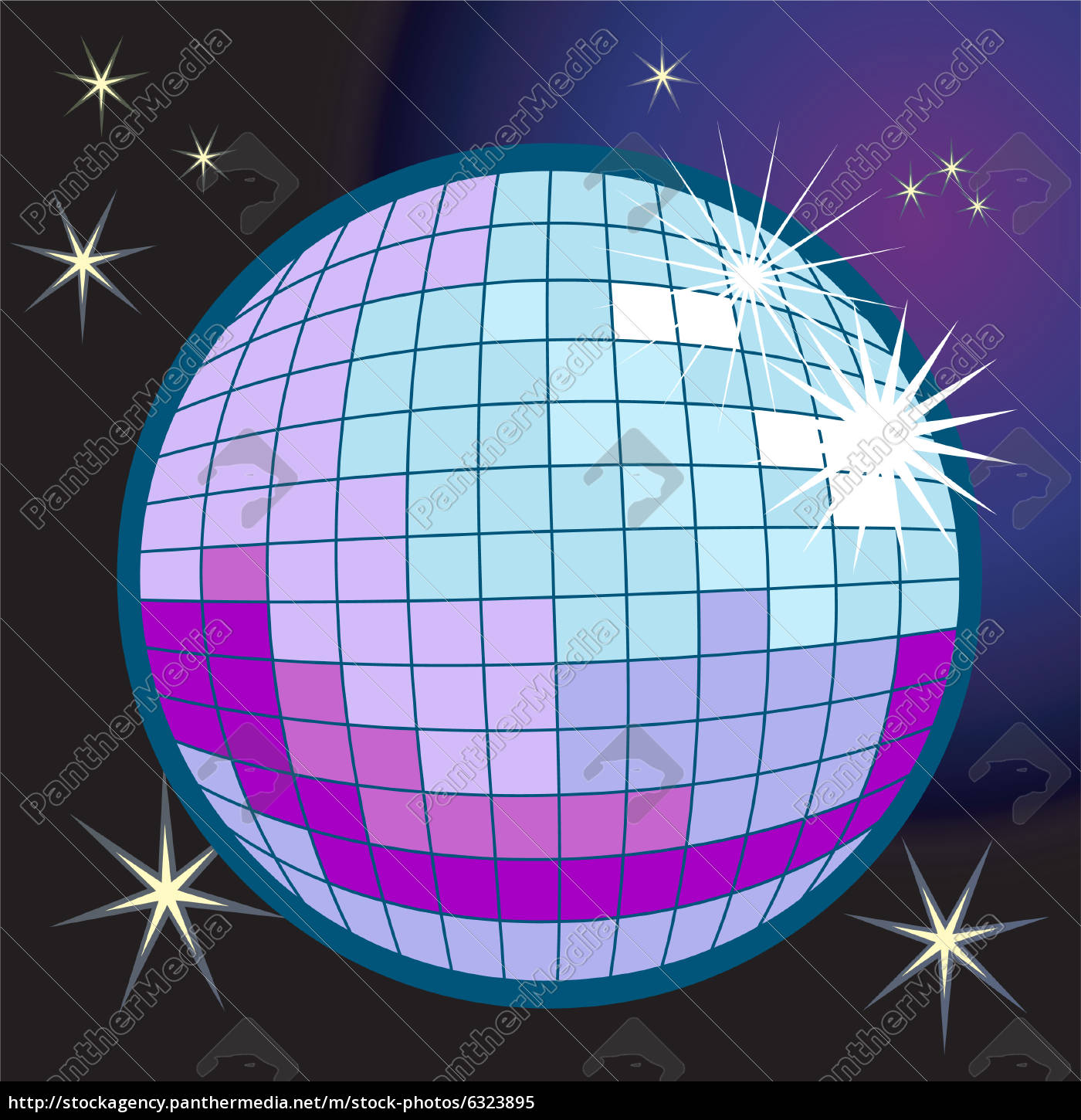 illustrazione palla discoteca - Stockphoto #6323895