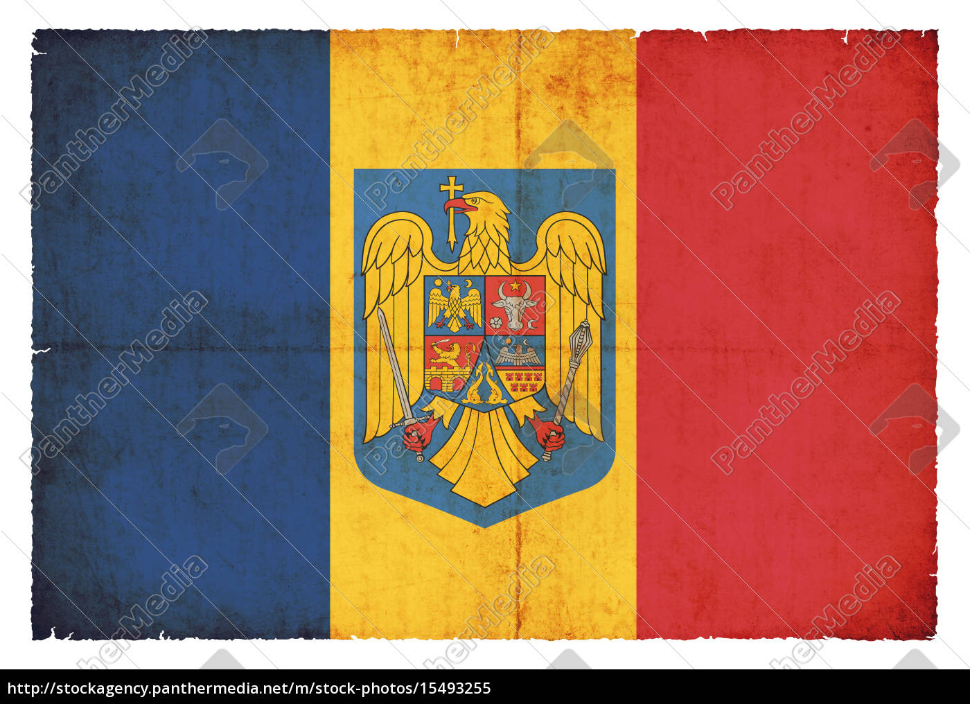 Illustrazione Stock Bandiera Romania