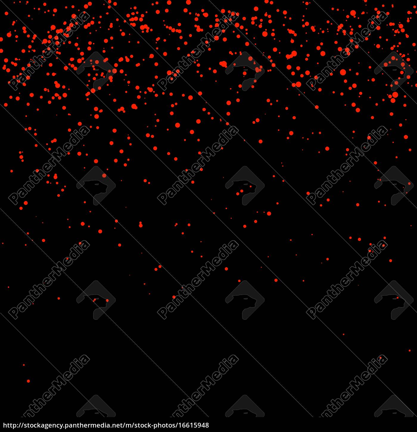 Coriandoli rossi isolati su sfondo nero. Parti rosse - Stockphoto #16615948