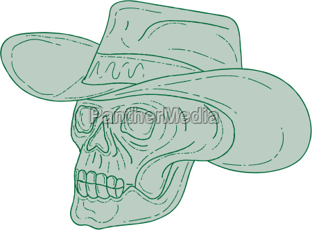 ClipArt di teschio da cowboy