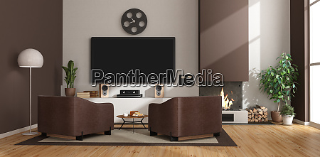 Fantastico soggiorno moderno arredamento. Verde enorme sala luminosa con mobili  moderni Foto stock - Alamy