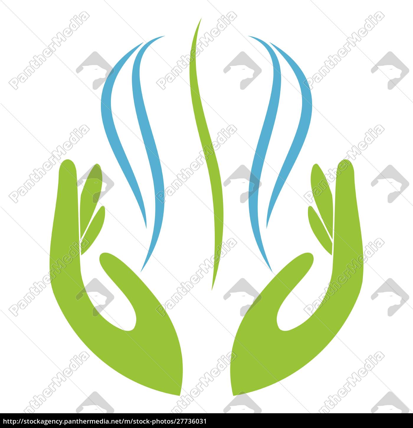 logo della mano di terapia di massaggio