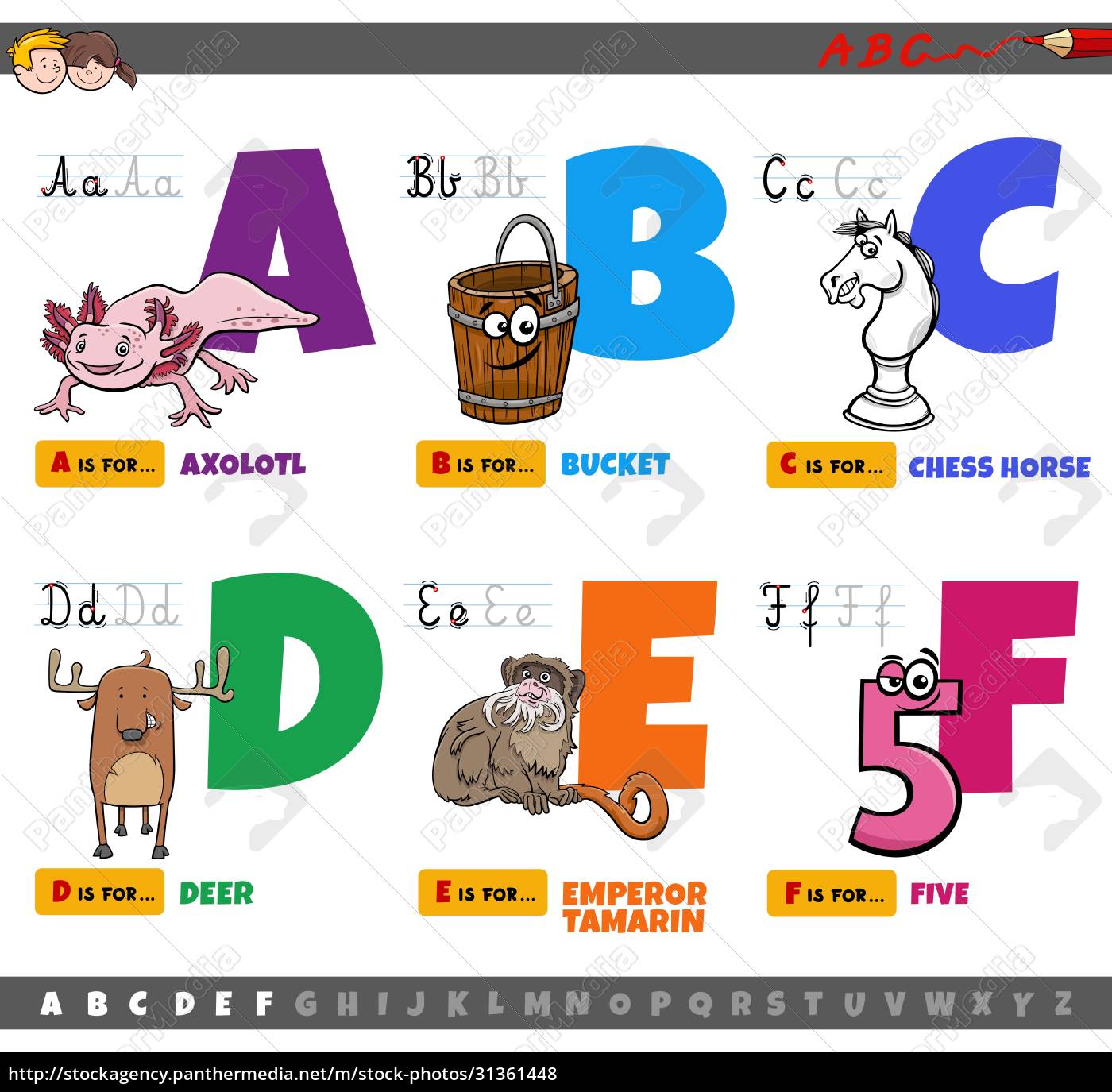 Lettere dell'alfabeto per bambini
